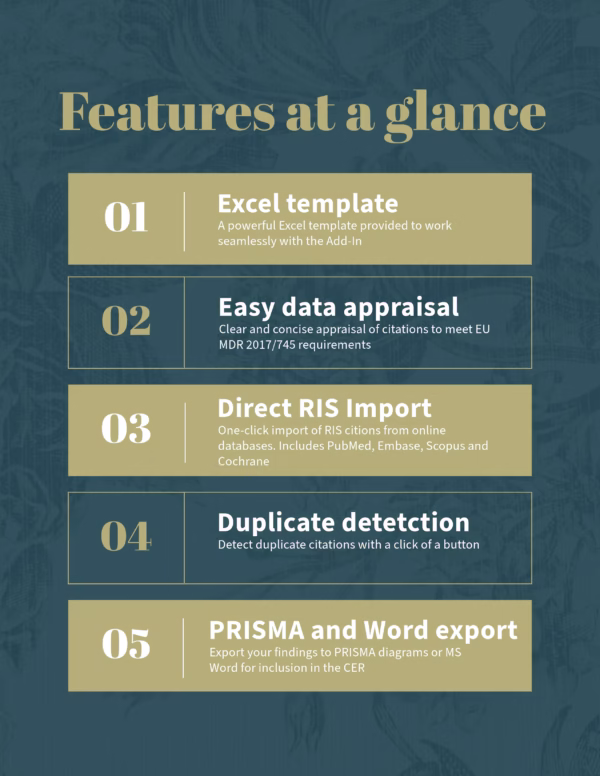 CER Literature Tool: Excel Add-In and Template - Image 2
